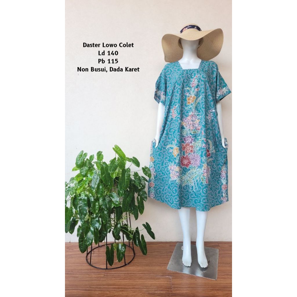 ENCIM TANAHAN Daster Lowo Batik Tulis Ld 140 Pb 115 Jumbo Rayon Premium Terbaru Adem Tebal Nyaman Ha