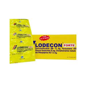 Lodecon Forte Tablet Strip Isi 10 Demam Batuk Flu