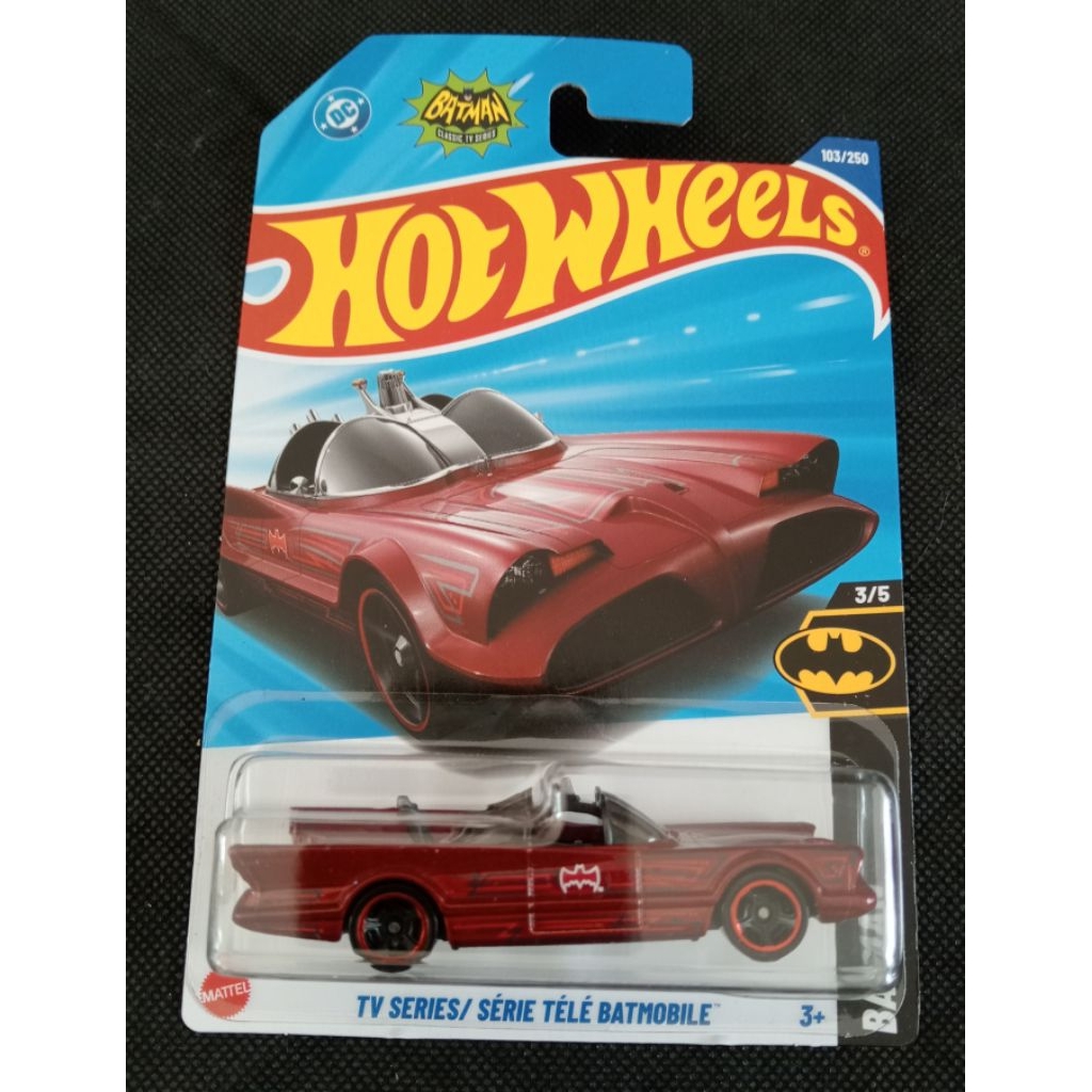HOT WHEELS BATMAN TV SERIES BATMOBILE MERAH