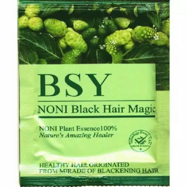 BSY Noni Black Hair Magic Shampo (SACHET) - Shampo Penghitam Rambut Penghilang Uban