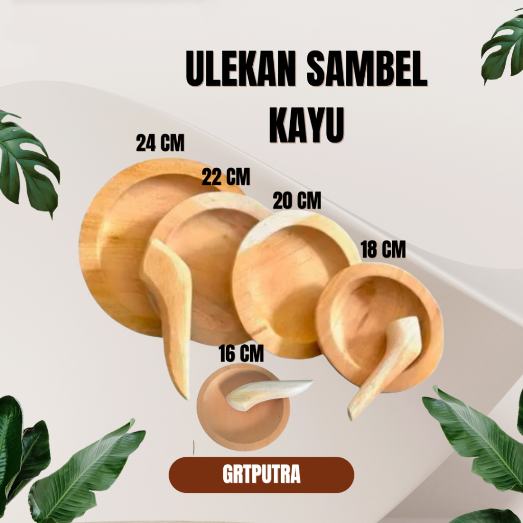 Cobek Kayu & Ulekan / Alat Dapur - Alat Perlengkapan Dapur