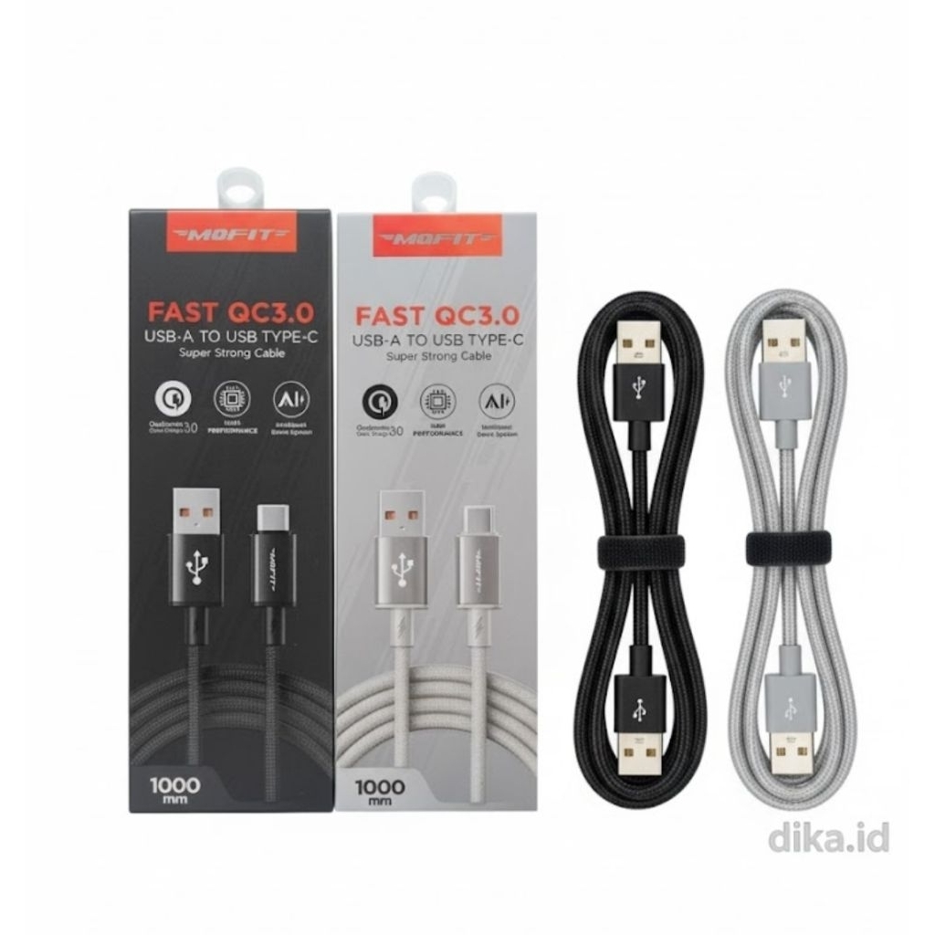 Mofit Kabel Data Fast Charger QC3.0 Usb Micro || Type-C || Lightning Fast Charging
