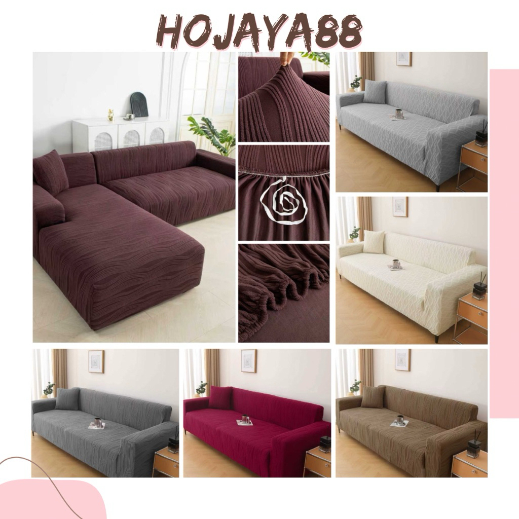 Cover Sofa Tangan Bludru Tebal Sarung Sofa Tangan Elastis Bahan Kain Bludru Tebal Elastis Sangat Lem