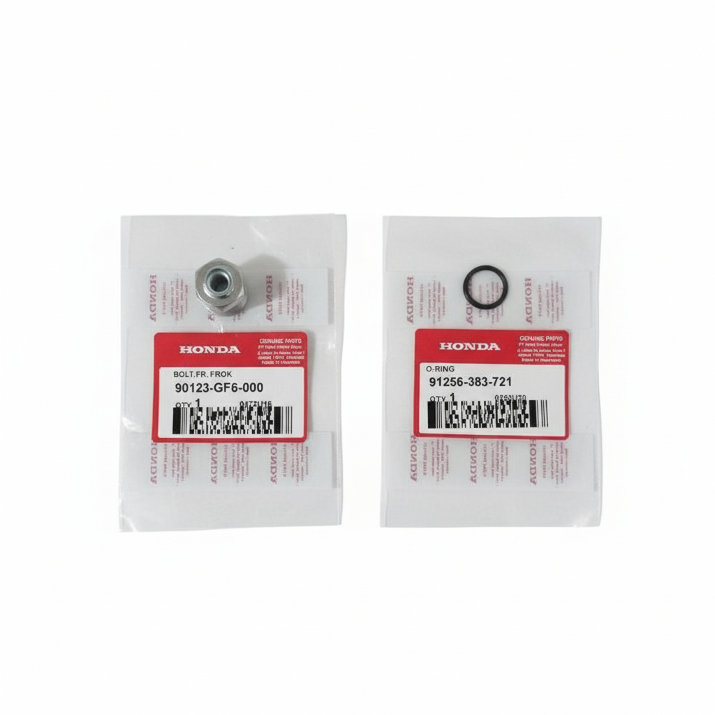 Baut Tutup As Shock Depan + Karet Seal O Ring 1 PCS Honda Win Original