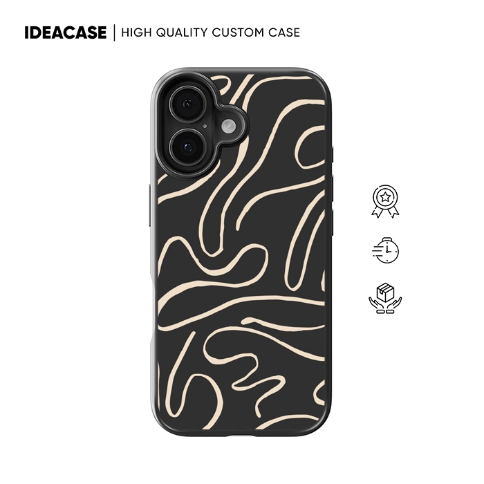 Case Casing Iphone 17 16 15 14 13 12 11 X Xs Xr 8 7 Pro Max Plus Mini Air Line Abstract BG0903