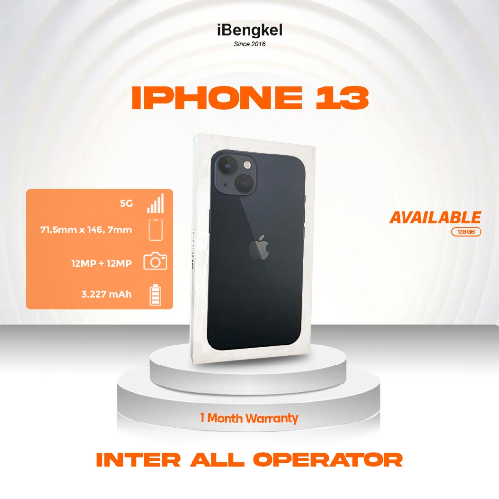 [SECOND] iPhone 13 128GB Inter All Operator - HP Apple Original