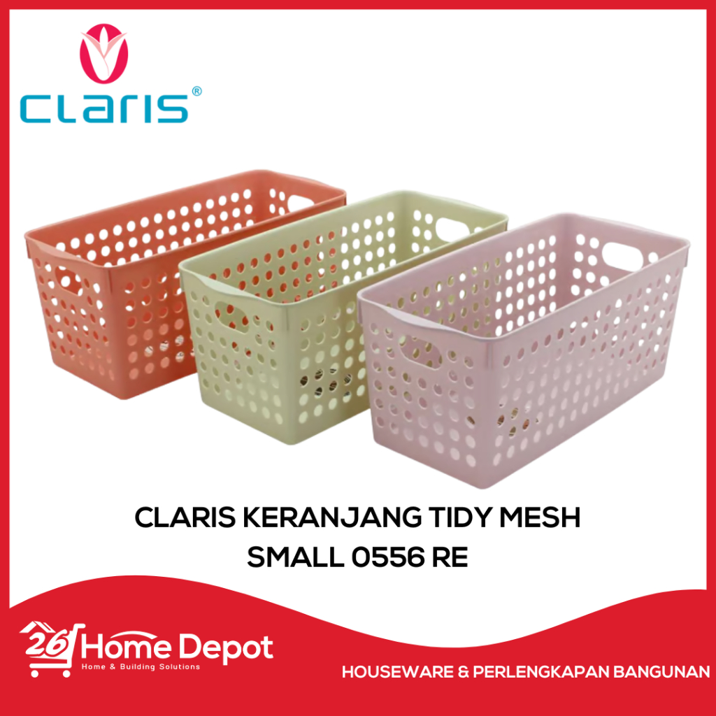 CLARIS Keranjang Tidy Mesh Small 0556RE / Keranjang Serbaguna