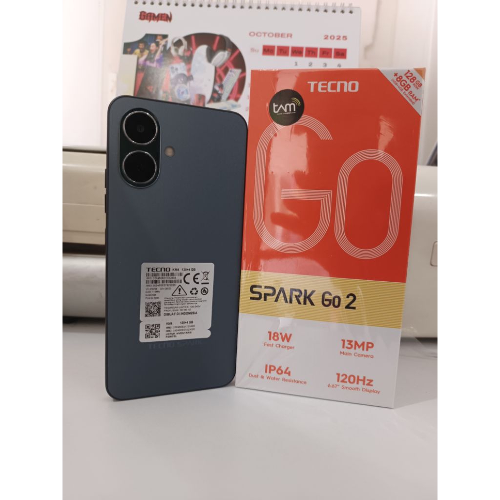 Tecno Spark GO2 4+4/128 New Garansi resmi