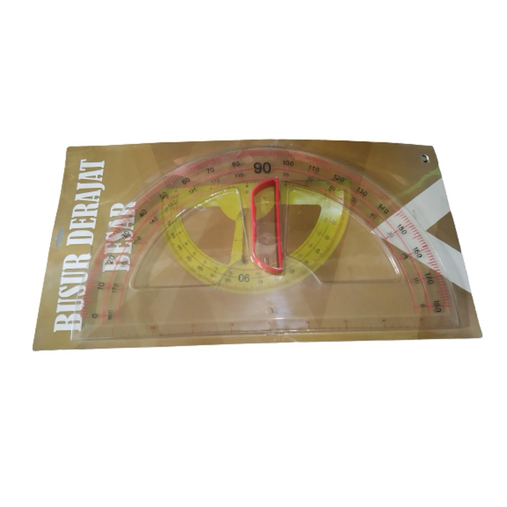 Busur derajat besar (transparant)