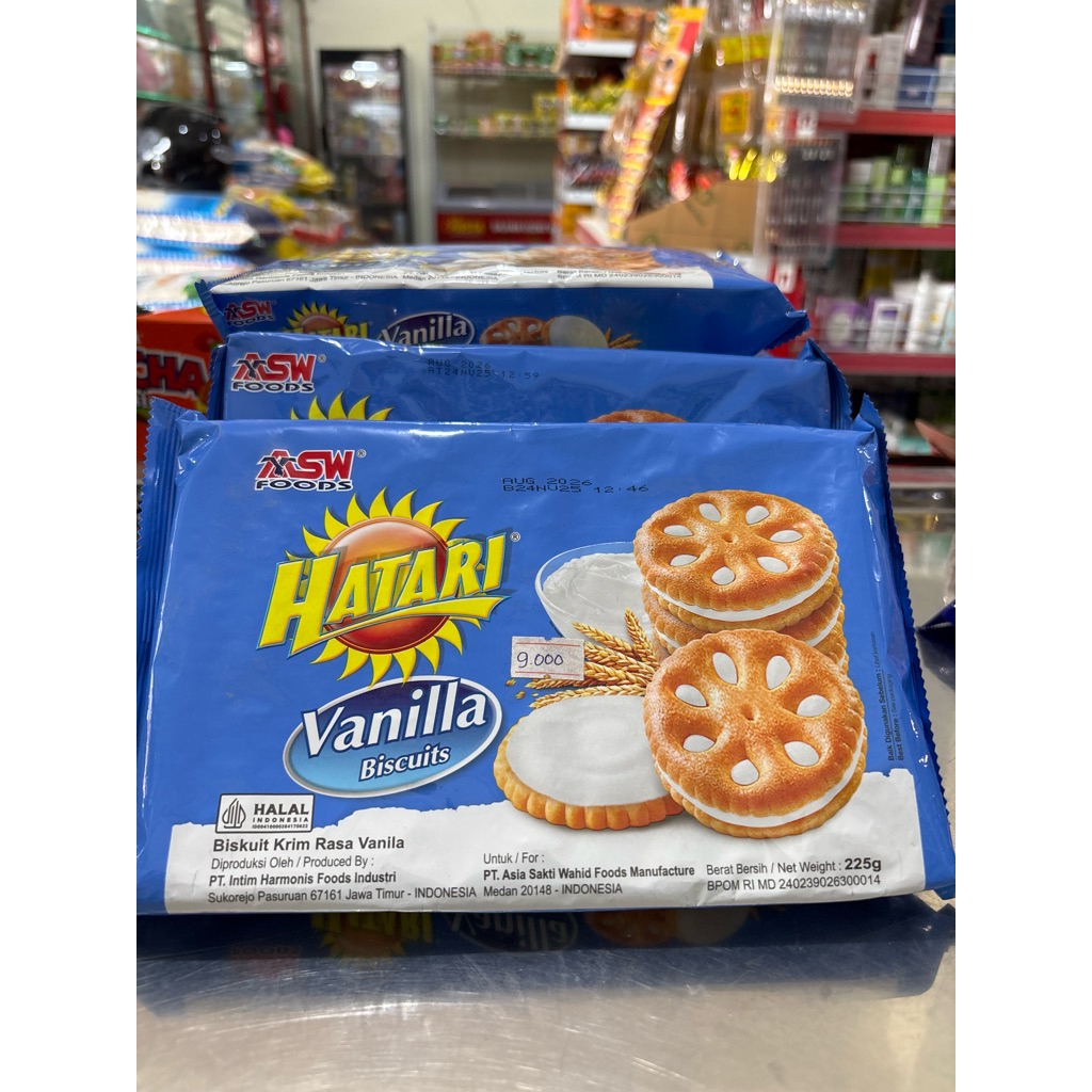 HATARI VANILLA BISCUITS 225gr