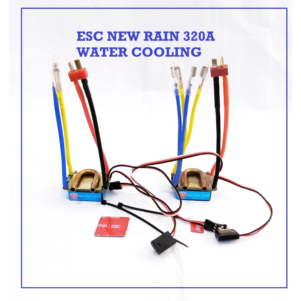 ESC New rain 320A brushed water cooling untuk rc boat perakitan kapal rc single motor dual motor lip