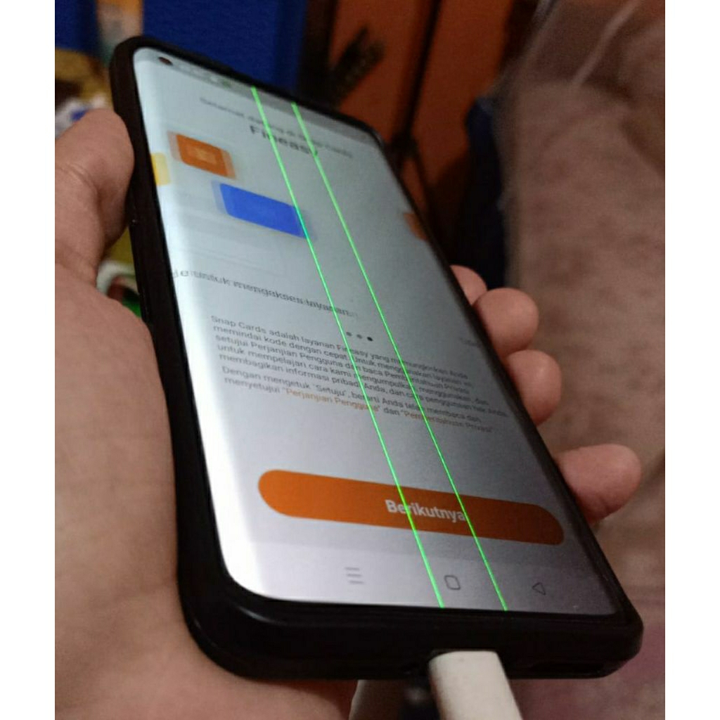 LCD original copotan OPPO find x2 minus garis