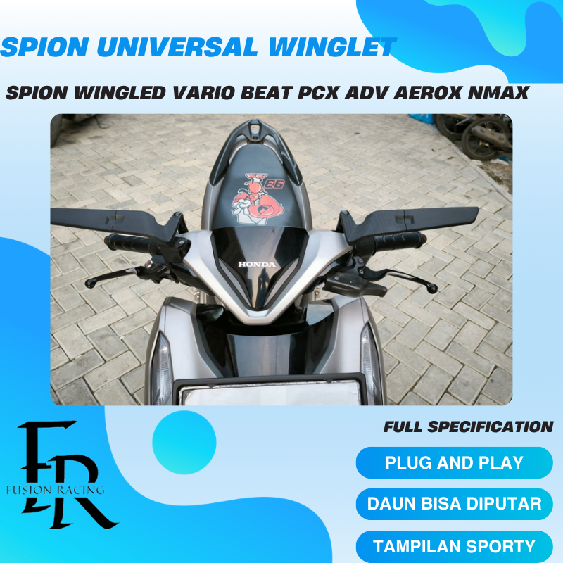 SPION FORNEX WINGLET UNIVERSAL VARIO BEAT PCX NMAX AEROX ADV MIO SEMUA MOTOR MATIC BEBEK