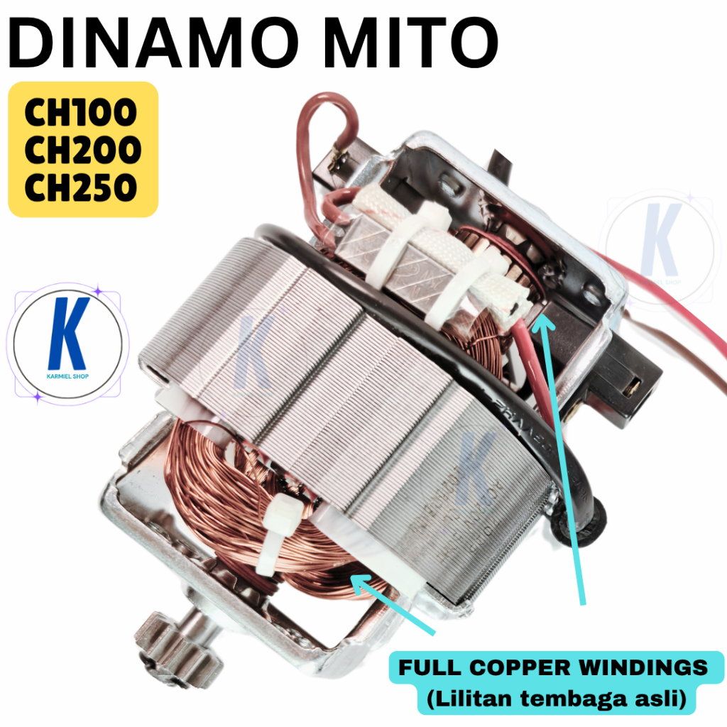 sparepart DINAMO Chopper Mitochiba CH50 CH100 CH200 CH250