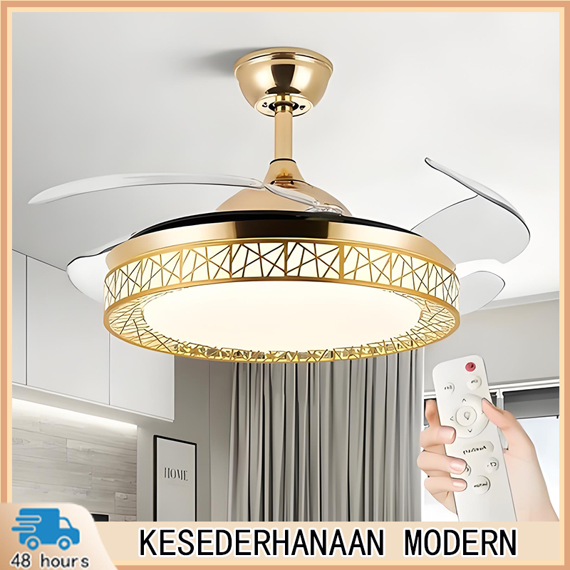kipas angin lampu gantung plafon Lampu gantung kipas ruang tamu Lampu gantung langit-langit Lampu ga