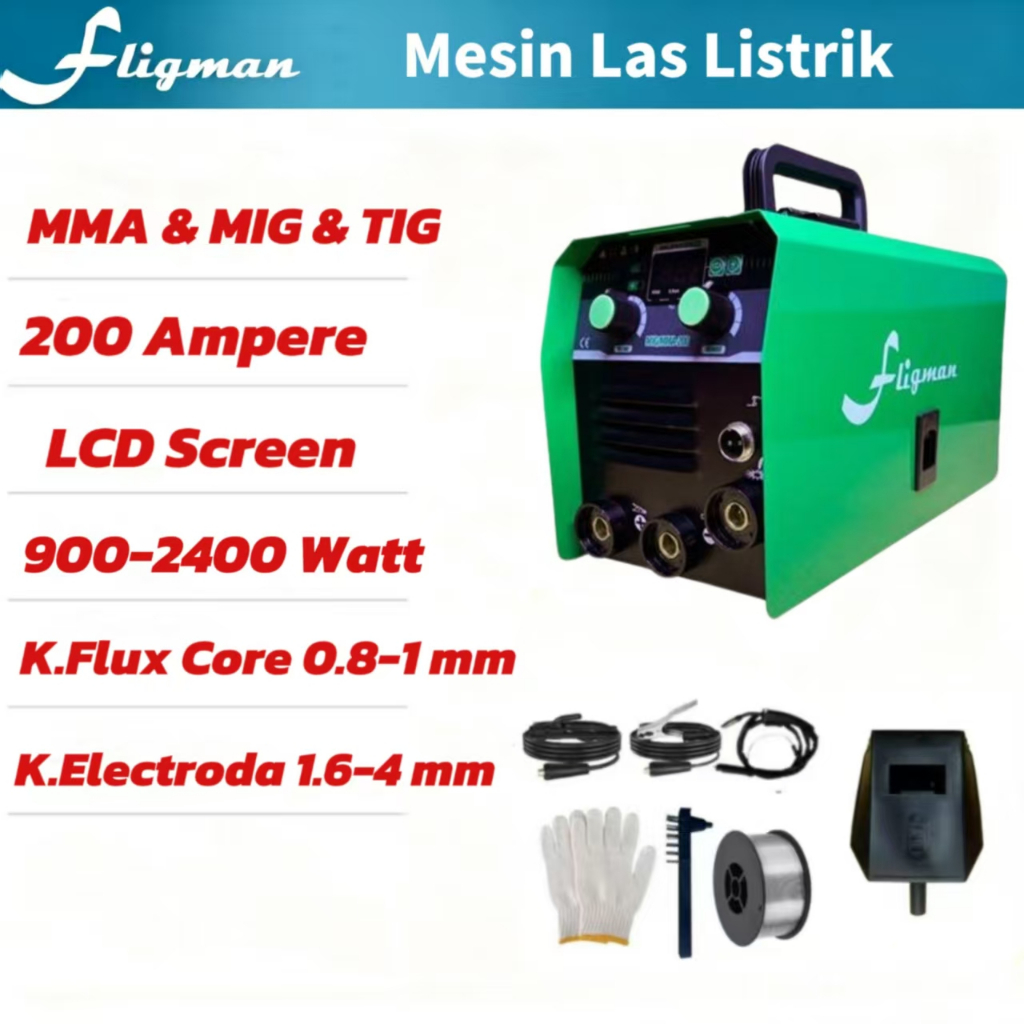 [Fligman ]Mesin Las Inverter MIG - 200 | Welding Inverter Machine | Mesin Las 900 Watt