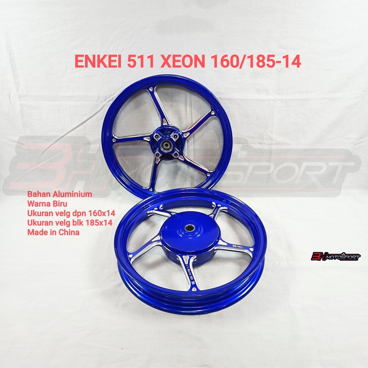 VELG ENKEI 511 MOTOR XEON 160/185 RING 14 HITAM; BIRU
