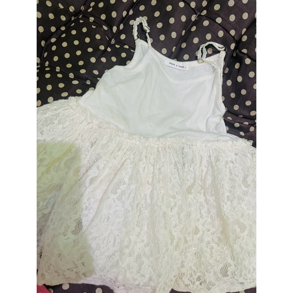 PL preloved gaun putih sexy bayi 0-12 bulan