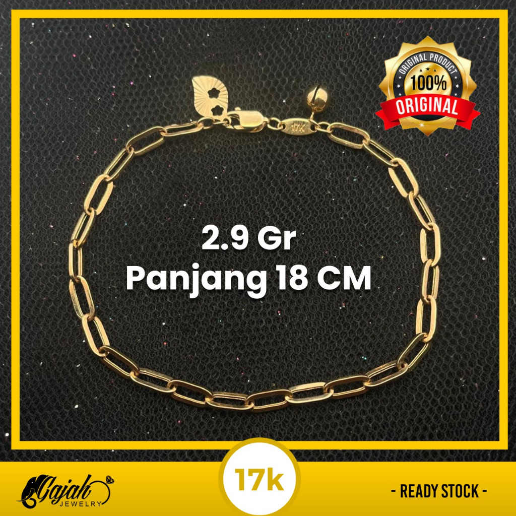 Gelang Rante Dewasa Emas 2.9 Gram Toko Emas Gajah Online Salatiga 7961