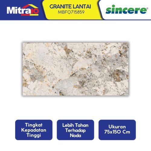 Granit Lantai Sincere MBFQ715859 75x150cm Krem Abu Glazed