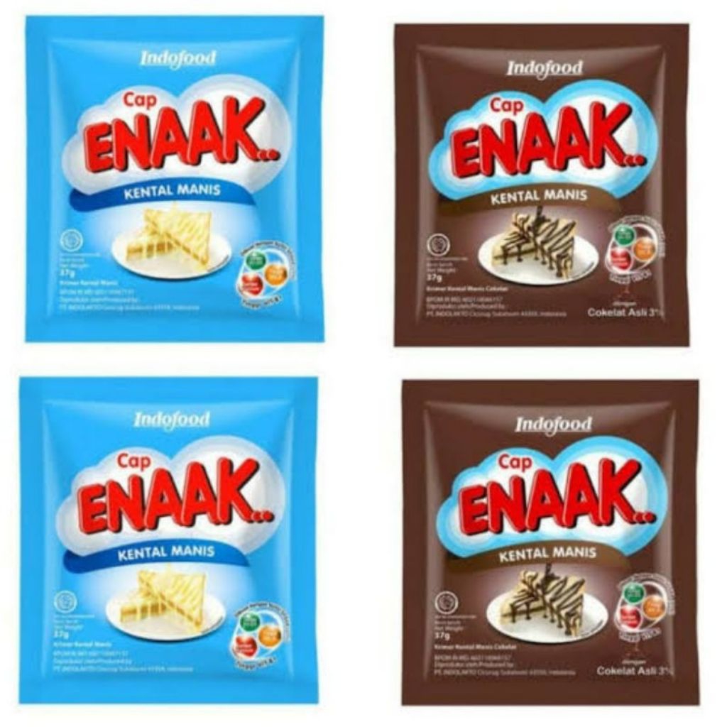 Susu enak sachet putih dan cokelat/susu enak renceng isi 6 sachet