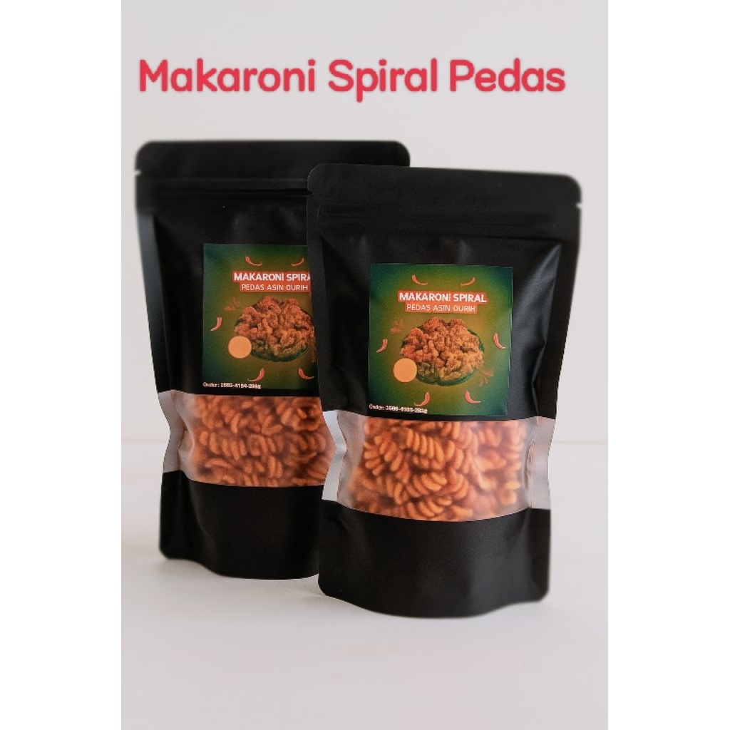 Makaroni Spiral Pedas,makaroni ulir 1 Kg,½ kg,¼ Kg