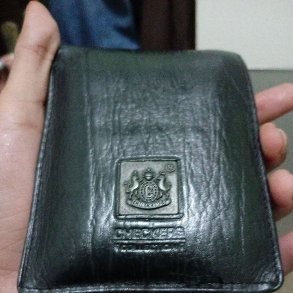 dompet kulit asli checkers