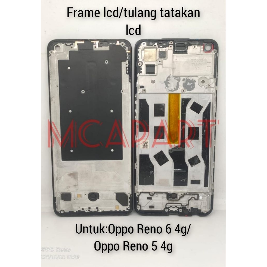 FRAME LCD/TULANG TATAKAN LCD/MIDDLE LCD OP RENO 5/6 4G(ORI COPOTAN)