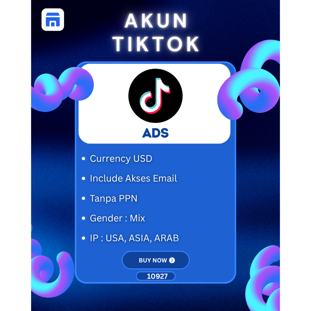 Akun Tiktok Ads | Tiktok Iklan | Tiktok ADS | Include Akses Email | Currency USD