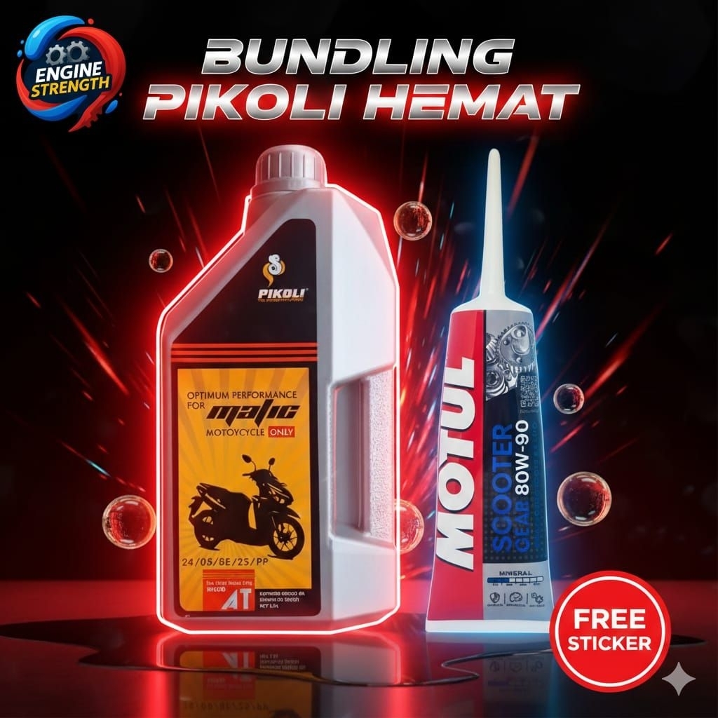 BUNDLING HEMAT – Oli Wangi Pikoli Matic 10W30 0.8L/1L + Gardan Motul Motor Matic PASTI ORIGINAL