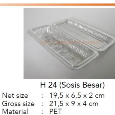 10pcs Mika Sossis Kemasan Sosis Kecil Besar Kemasan Plastik Mika Sosis H24 - PIA145
