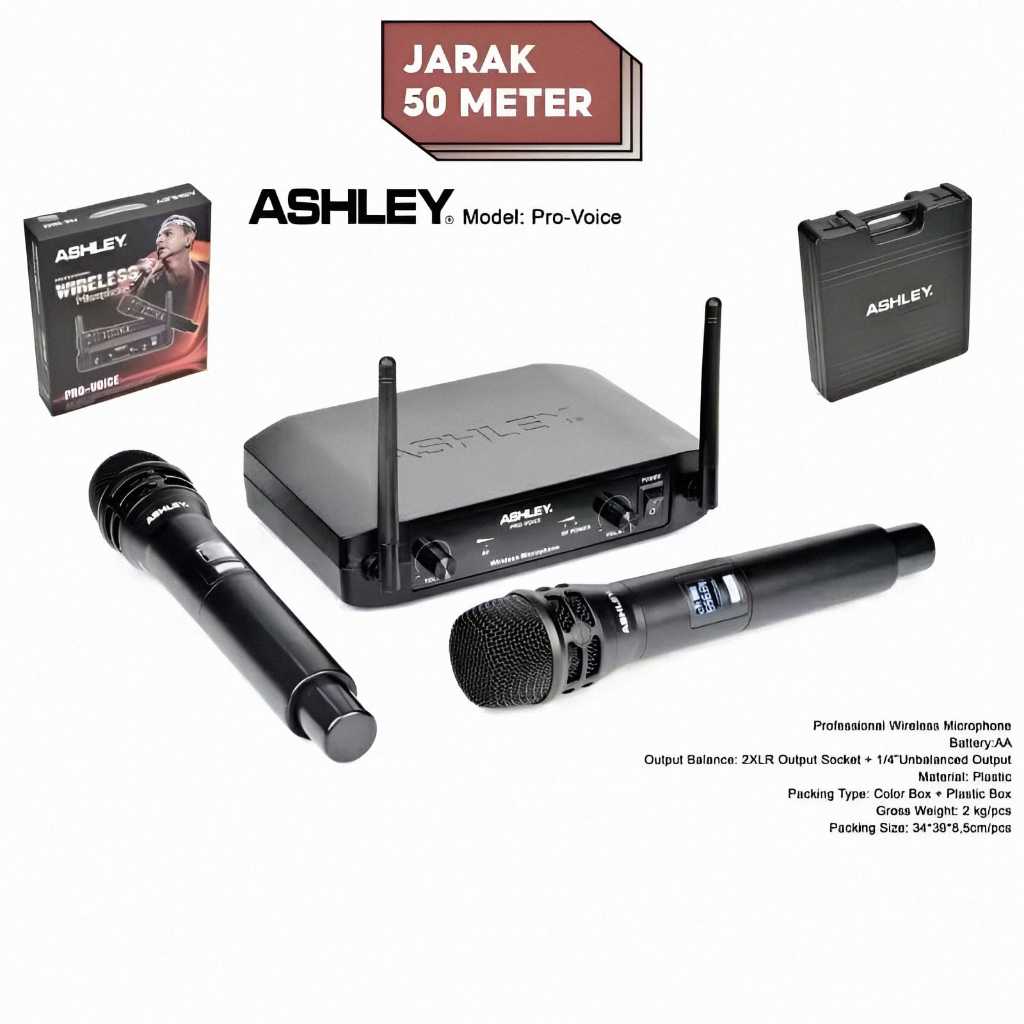 Mic ASHLEY PRO-VOICE / Microphone Wireless Ashley Pro Voice Original