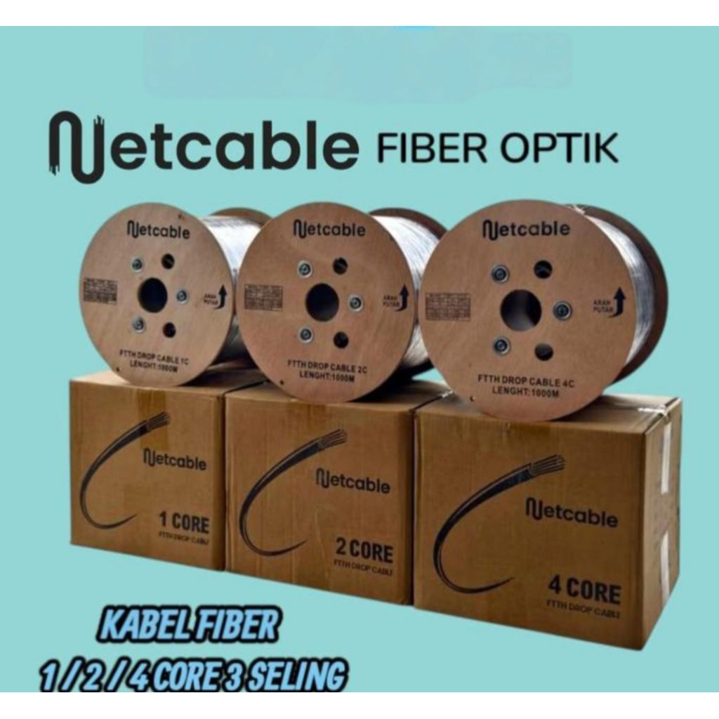 Kabel FO 1000 Meter 3 Kawat NETCABLE