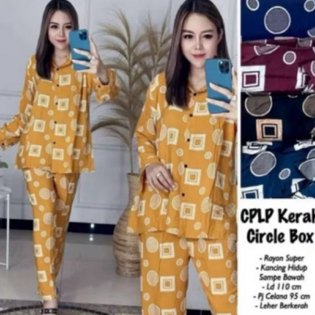 SETELAN TIE DYE MOTIF KOTAK/ONE SET DEWASA/SETELAN PANJANG/SETELAN WANITA
