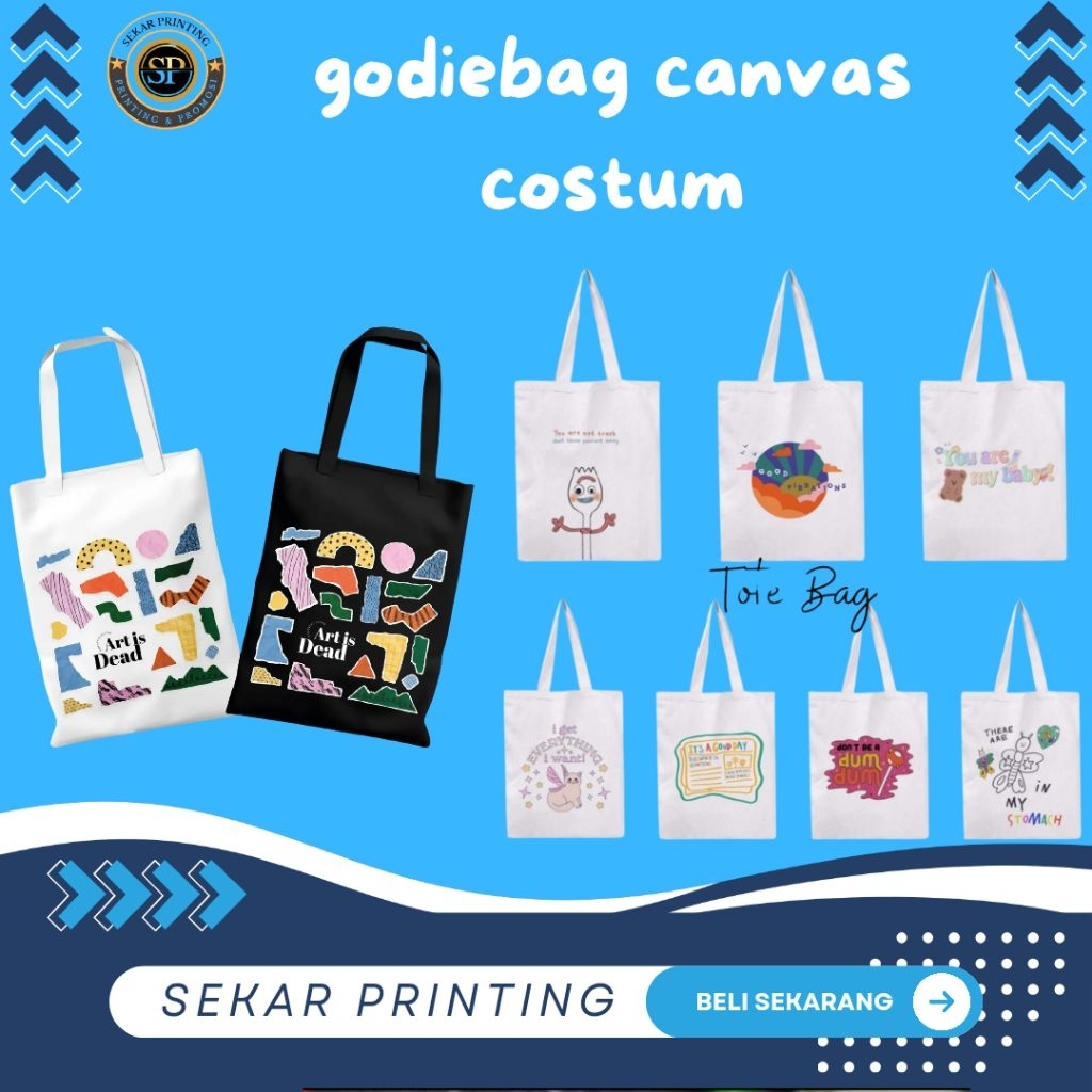 goodie bag kanvas costum/tas kain/tas Tote bag/TAS KANVAS JAIT