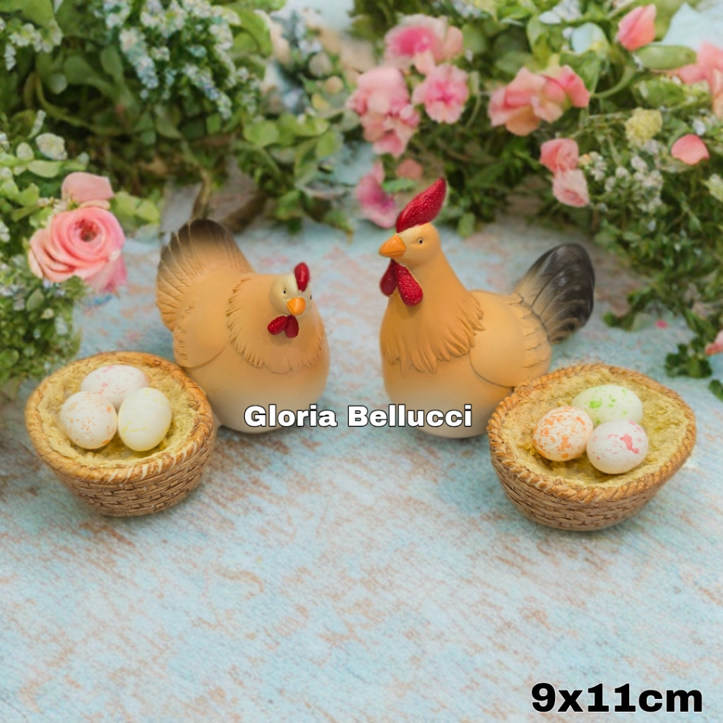 patung ayam bertelor gift pajangan chicken kate hiasan rumah home decor