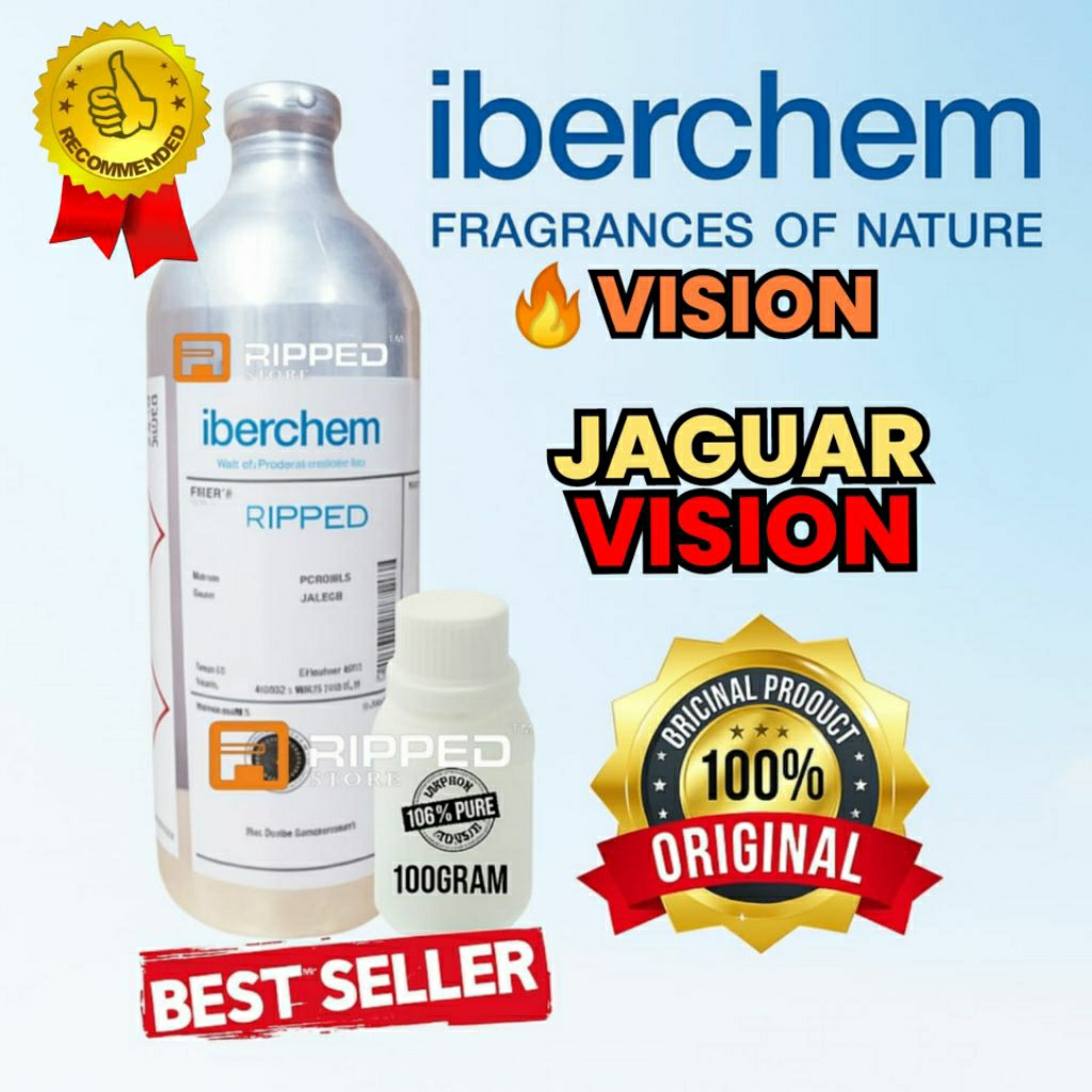 100ml Vision Bibit Parfum Murni Jaguar Vision By Iberchem Original