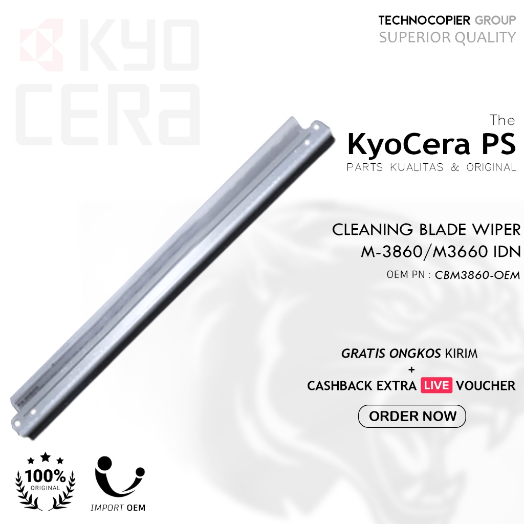 [OEM] Cleaning Blade Kyocera Warna M 6630 6535 5526 6535 8124 Original Wiper Lower Original Japan