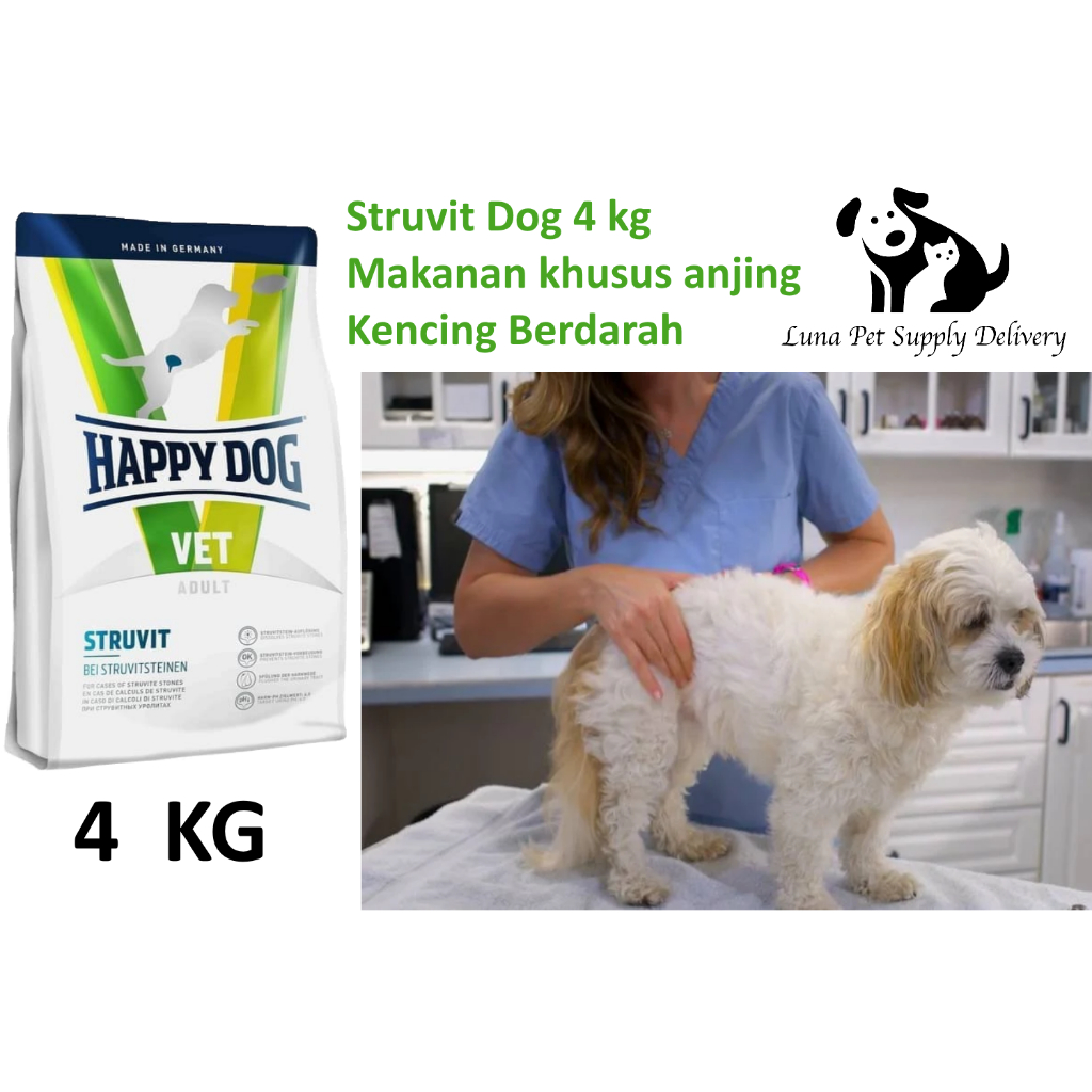 Happy Dog Vet Struvit 4 kg Makanan Anjing Susah Kencing Batu Struvit
