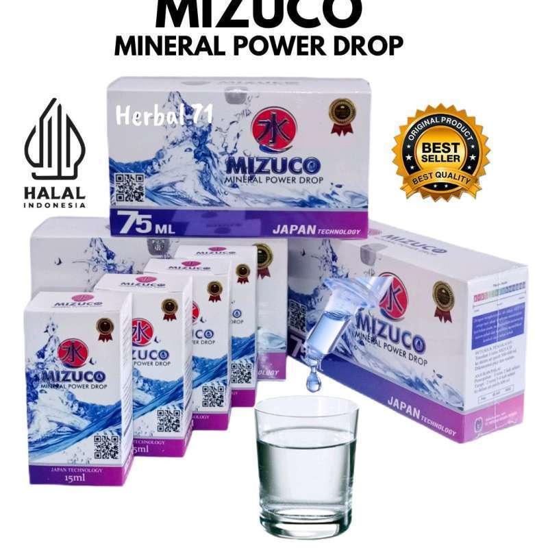 MIZUCO MINERAL POWER DROP JAPAN TECHNOLOGY HARGA 1 BOX  100% ORIGINAL
