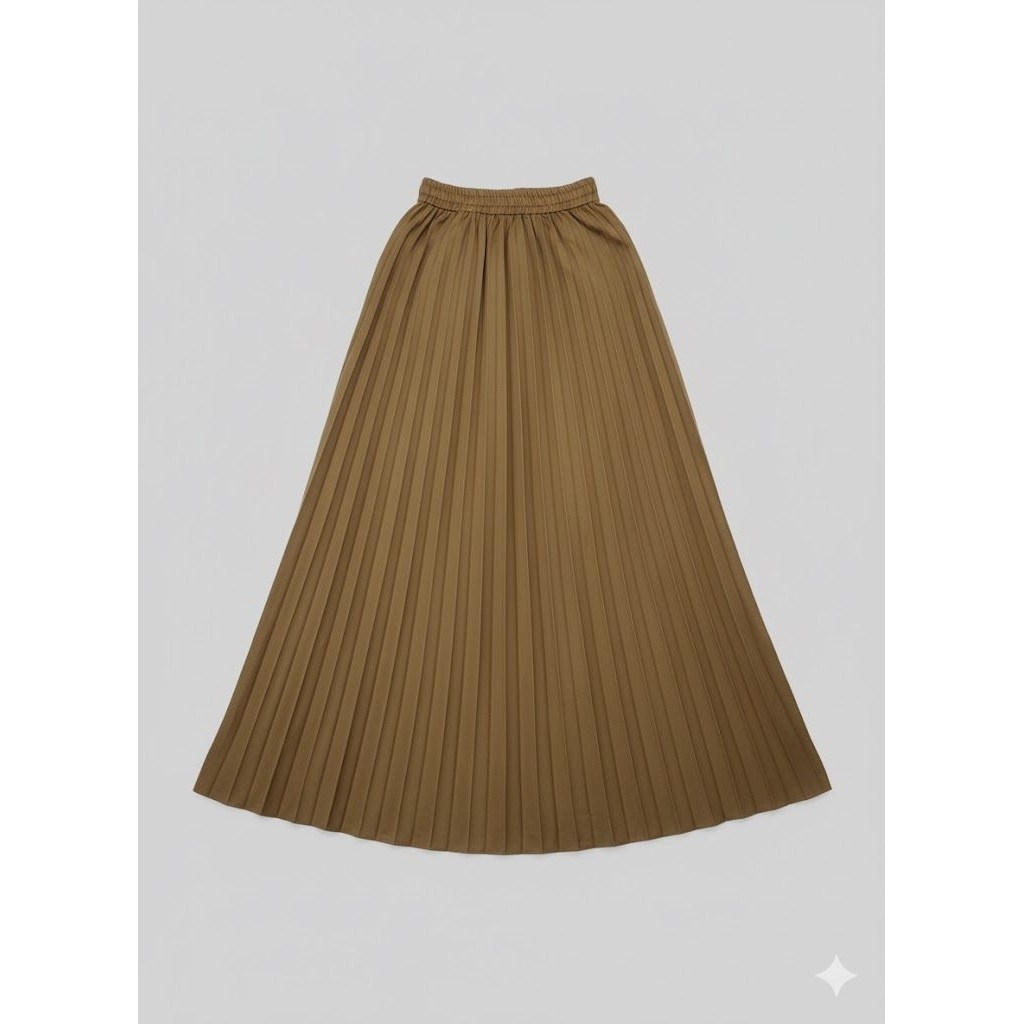 Rok Plisket Panjang Kotak Kotak Tartan Midi Skirt Premium