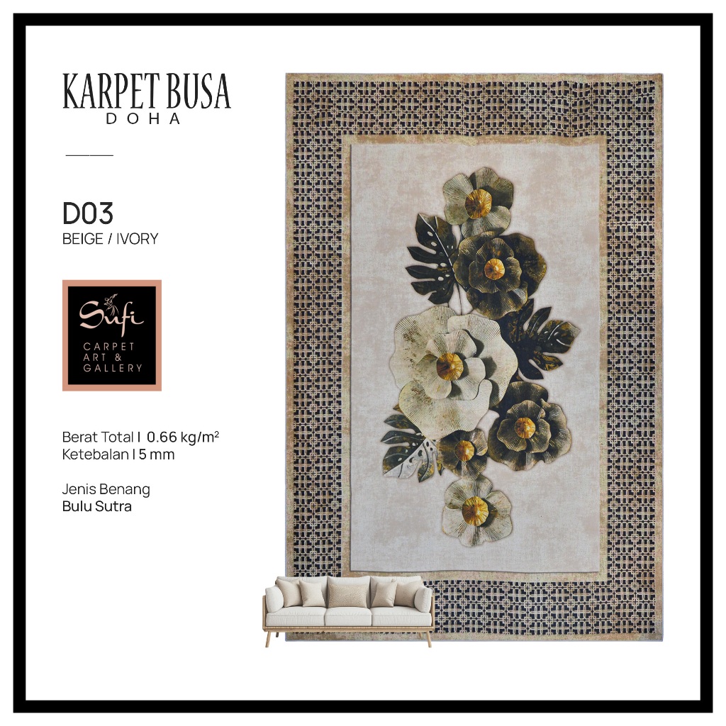 Karpet Lantai Busa Premium 200x300 Cm D03