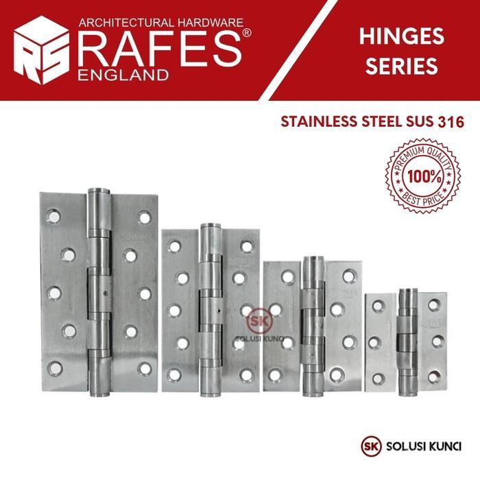 ENGSEL PINTU / HINGES RAFES ENGLAND STAINLESS STEEL SUS 316 - 5 inch