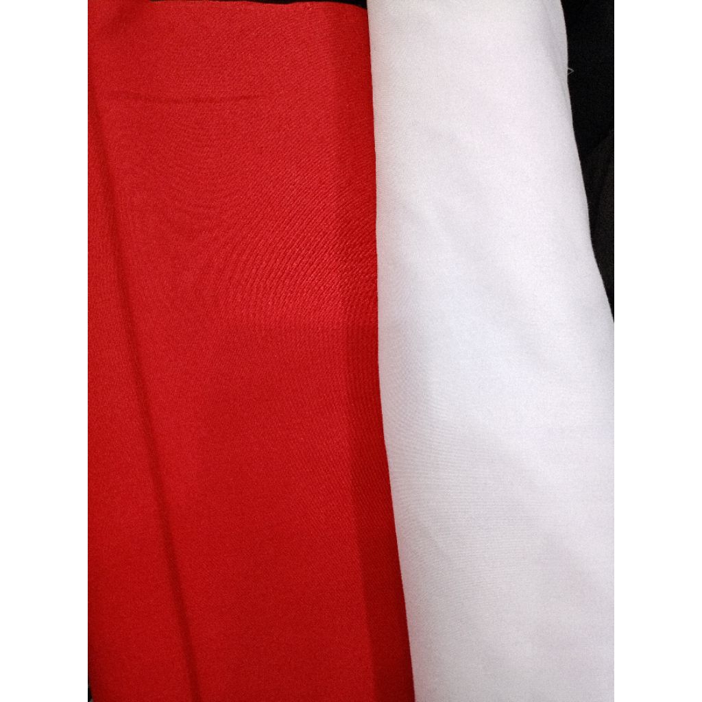KAIN JUMPING MERAH PUTIH /KAIN BENDERA/KAIN SLEYER (HARGA PER 1 METER)