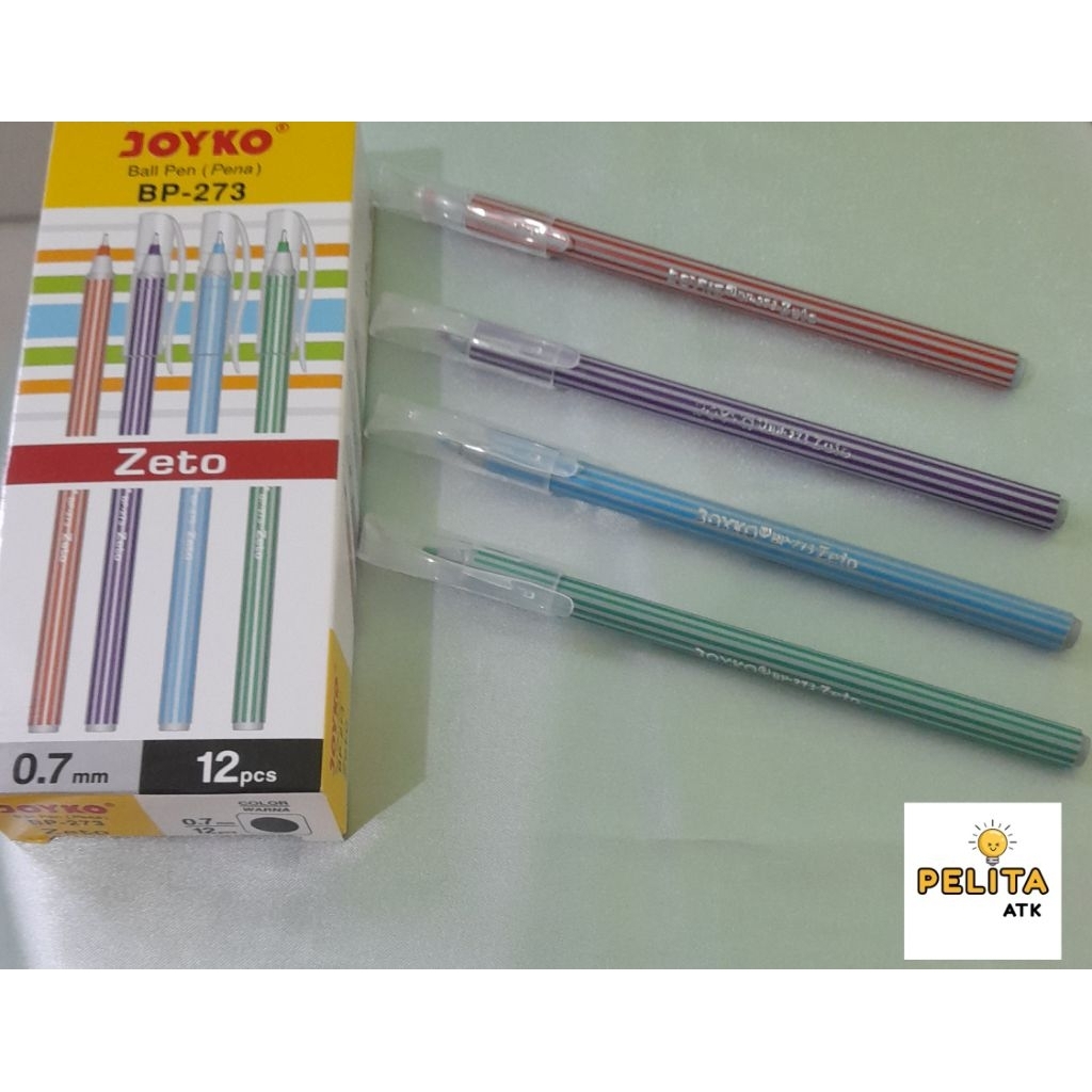 [Pelita ATK] BISA COD Pulpen Joyko BP-273 Zeto 1 Pcs, Pulpen hitam, Pulpen Joyko, Ballpoint Joyko, a
