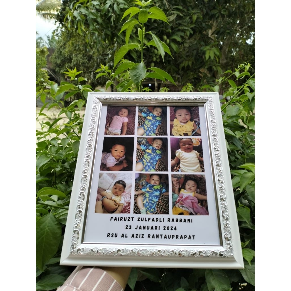 BINGKAI FOTO BAYI CUSTOM NAMA & TTL | 8R/10 INCHI