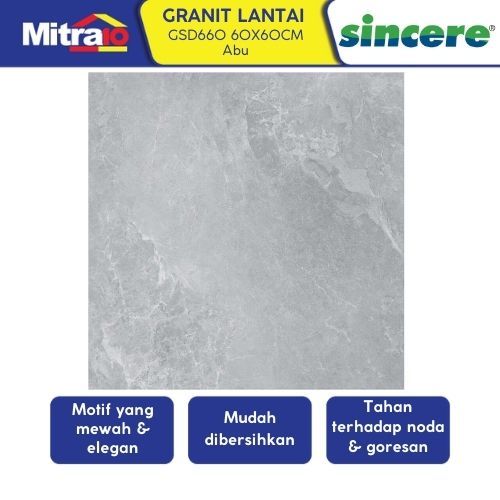 Granit Lantai Sincere GSD660 60x60cm Matt Abu 1.44m²