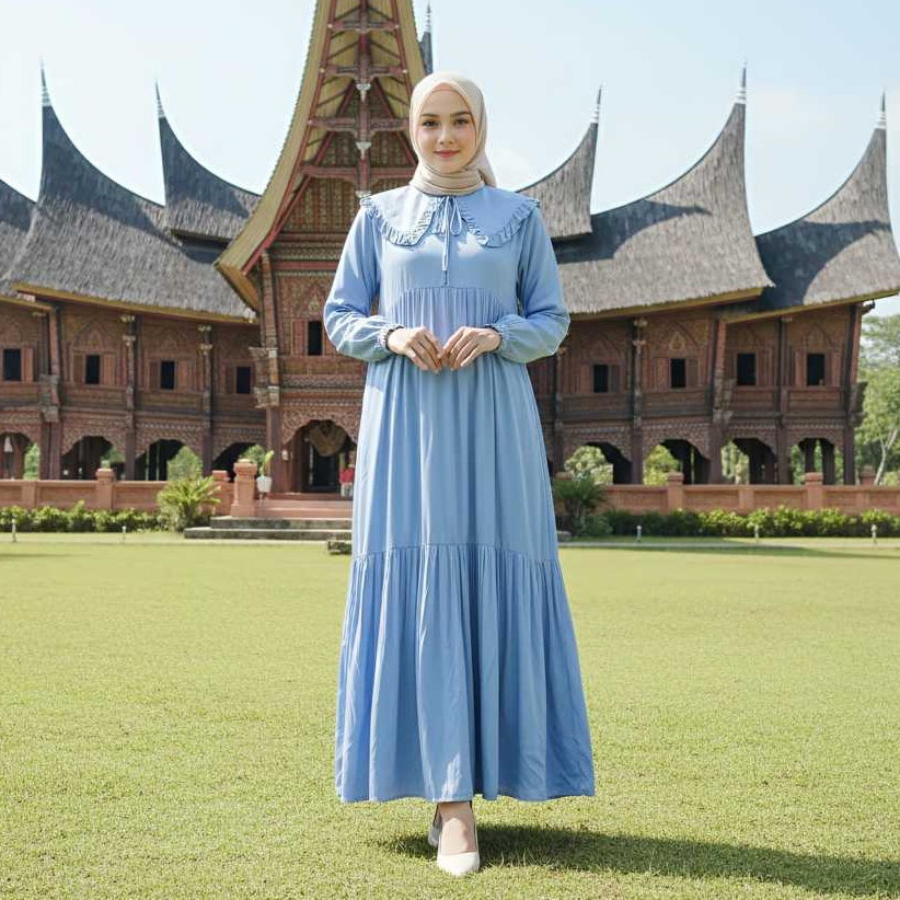 GAMIS REMPEL POLOS RAYON TWILL MELISA DRESS TERBARU 2025