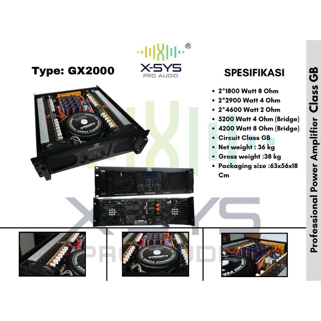 Power Amplifier 2 channel Xsys GX-2000 Class GB / Power 2 channel Class GB Xsys GX-2000 Original