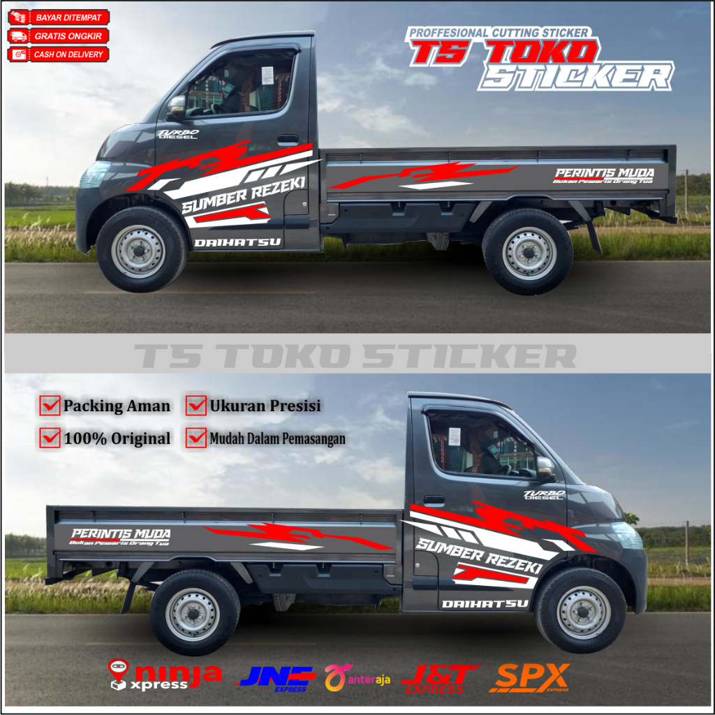 DS Stiker cuting mobil pick up granmax cuting Stiker perintis muda mobil daihatsu pick up granmaxx t